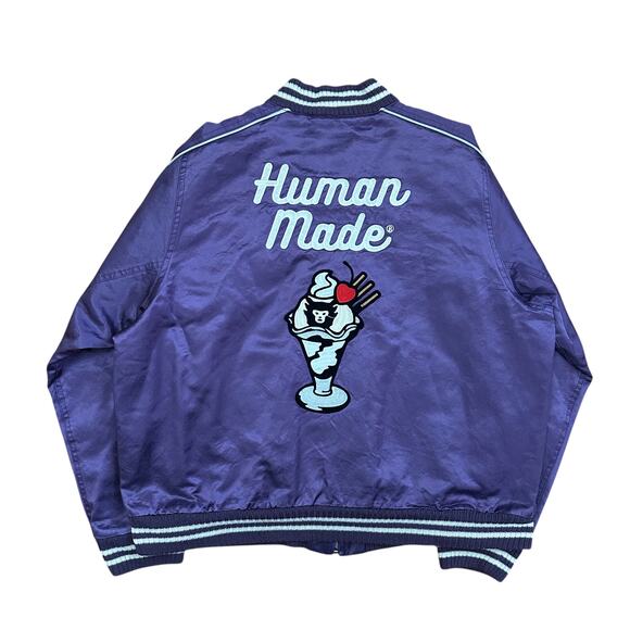 Human Made Other - XL Human Made Purple Satin Varsity Jacket